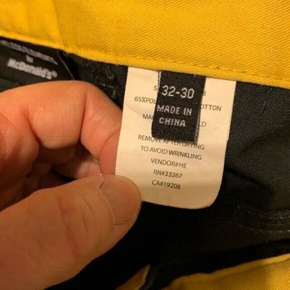 TIMELESS ELEMENTS FOR MCDONALD'S SIZE 32-30 BLACK UNIFORM PANTS - Picture 6 of 6